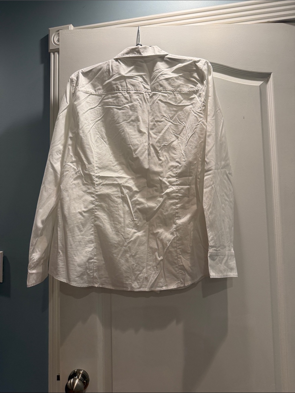 J. Crew White Button-Down Shirt with Sparkling Bow Accents - Picture 4 of 4